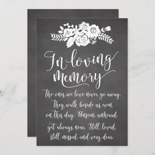 In het teken van de liefhebbende herdenkingsceremo (Voorkant / Achterkant)