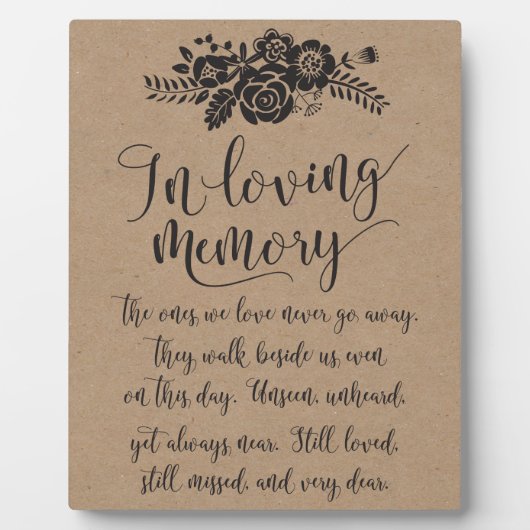 In het teken van de liefhebbende herdenkingsceremo fotoplaat (Voorkant)