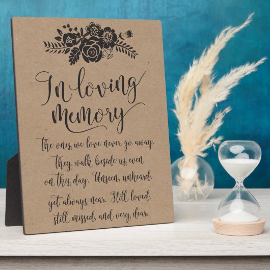 In het teken van de liefhebbende herdenkingsceremo fotoplaat (Zijkant)