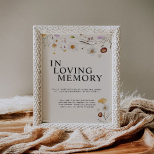 In het teken van liefhebbend geheugen Boho Wildflo Poster