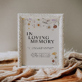 In het teken van liefhebbend geheugen Boho Wildflo Poster