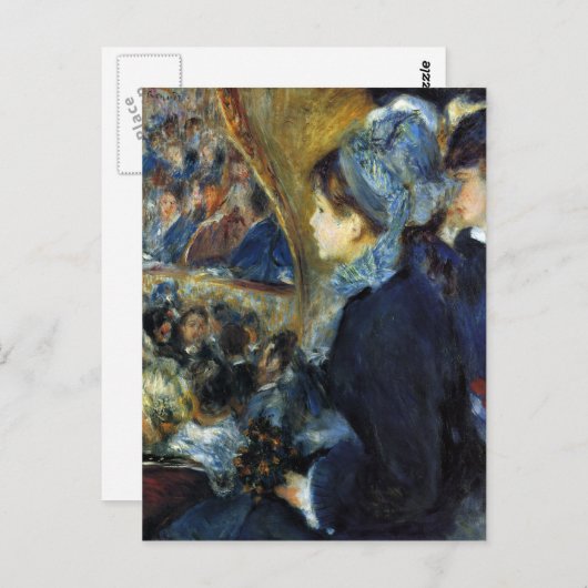In het theater door Pierre Renoir Briefkaart (Voorkant / Achterkant)