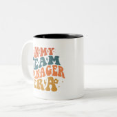 In het tijdperk van de teammanager tweekleurige koffiemok (Voorkant links)