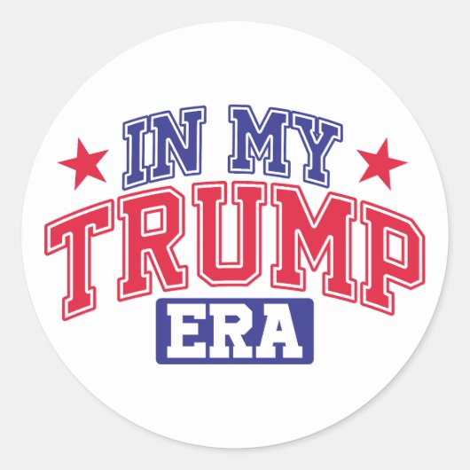 In het Trump tijdperk Ronde Sticker (Voorkant)