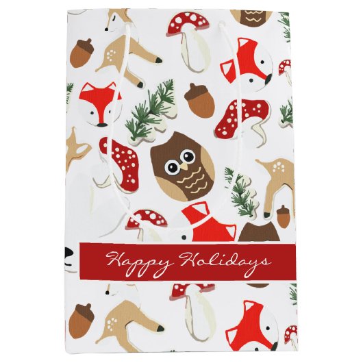 In het Vakantie met de boskerst Medium Cadeauzakje (Voorkant)