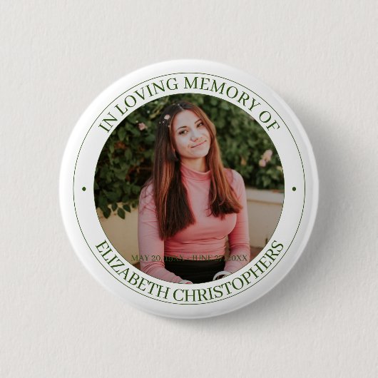 In het Van de Douane van het Geheugen Herinnering Ronde Button 5,7 Cm (Voorkant)