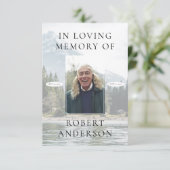 In het Van de Foto van het Geheugen Funeral Bedankkaart (Staand voorkant)