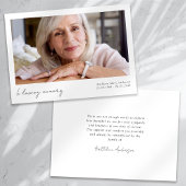 In het Van de Foto van het Geheugen Funeral Bedankkaart