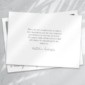 In het Van de Foto van het Geheugen Funeral Bedankkaart