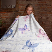 In het Van het Geheugen Butterfly Monogram Tributi Fleece Deken