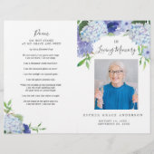 In het Van het Geheugen de Funeral Gevouwen brochu Flyer (Voorkant)