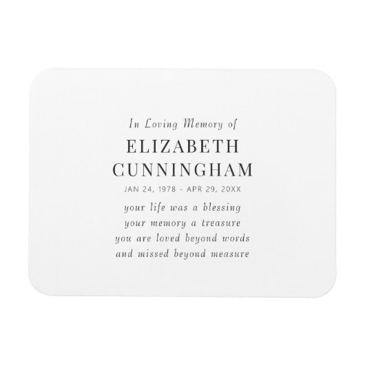 In het Van het Geheugen een Moderne Eenvoudige Cit Magneet (Horizontaal)