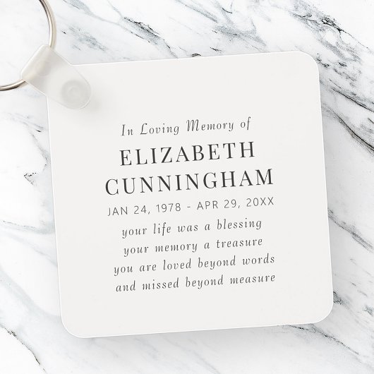 In het Van het Geheugen een Moderne Eenvoudige Cit Sleutelhanger