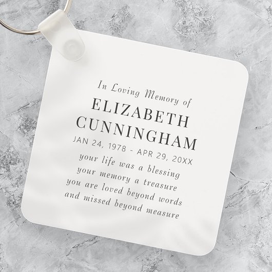 In het Van het Geheugen een Moderne Eenvoudige Cit Sleutelhanger