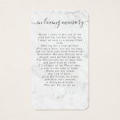 In het Van het Geheugen Eenvoudige Marmer Kaart va (Achterkant)