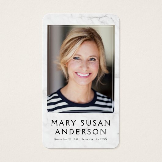 In het Van het Geheugen Eenvoudige Marmer Kaart va (Voorkant)