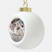 In het Van het Geheugen Geheugen Pet Monogram van  Keramische Bal Ornament (Rechts)