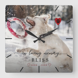 In het Van het Geheugen Geheugen Pet Monogram van  Vierkante Klok