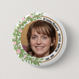 In het Van het Geheugen Gepersonaliseerde Foto beg Ronde Button 5,7 Cm