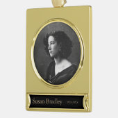 In het Van het Geheugen Gepersonaliseerde Versieri Verguld Banner Ornament (Links)