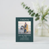 In het Van het Geheugen Groene Breedbeeldkaart Visitekaartje (Staand voorkant)