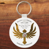 In het Van het Geheugen houden Kruis van de Foto v Sleutelhanger (Voorkant)