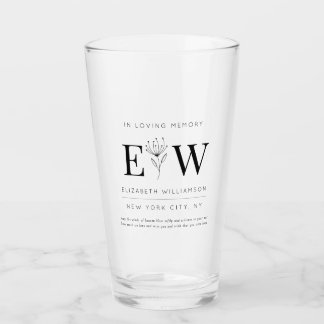 In het Van het Geheugen Memorial Modern Quote Foli Glas