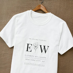 In het Van het Geheugen Memorial Modern Quote Foli T-shirt