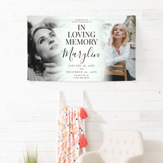 In het Van het Geheugen Memorial voor & na Foto Spandoek (Insitu)