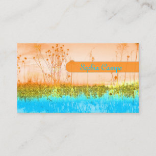 In het veld is een kleurrijke sjabloon voor visite visitekaartje