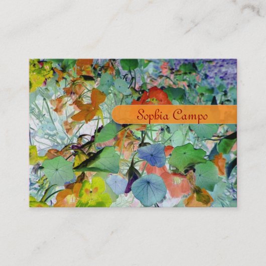 In het veld, kleurrijke visitekaartjes sjabloon (Voorkant)