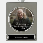 In het Verlenen van de Metale Versiering van de Fo Verzilverd Banner Ornament (Voorkant)