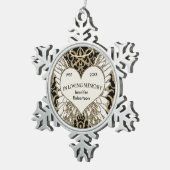 In het Verlenen van Geheugenversiering Tin Sneeuwvlok Ornament (Rechts)