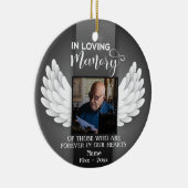 In het Verloren van de Foto, de Naam & het Bericht Keramisch Ornament (Rechts)