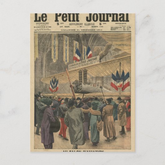 In het Vliegtuig Salon Briefkaart (Voorkant)