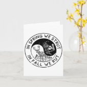 In het voorjaar struikelen we in de Herfst en draa Kaart (Gele Bloem)