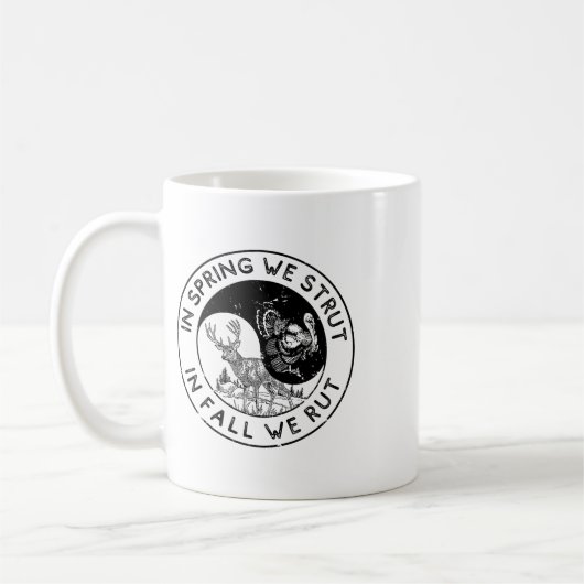 In het voorjaar struikelen we in de Herfst en draa Koffiemok (Links)