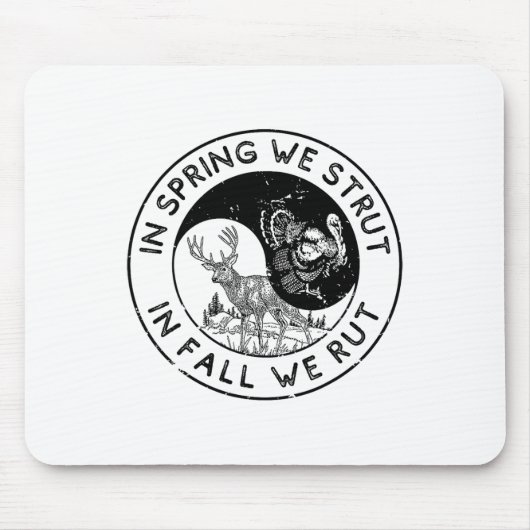 In het voorjaar struikelen we in de Herfst en draa Muismat (Voorkant)