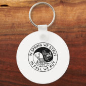 In het voorjaar struikelen we in de Herfst en draa Sleutelhanger (Voorkant)