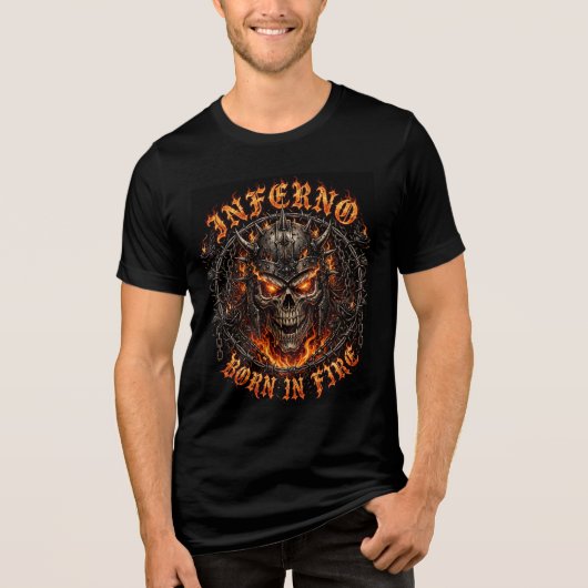 In het vuur geboren Tri-Blend shirt (Voorkant)