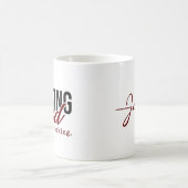 In het wachten werkt God Christelijk Koffiemok (Center)