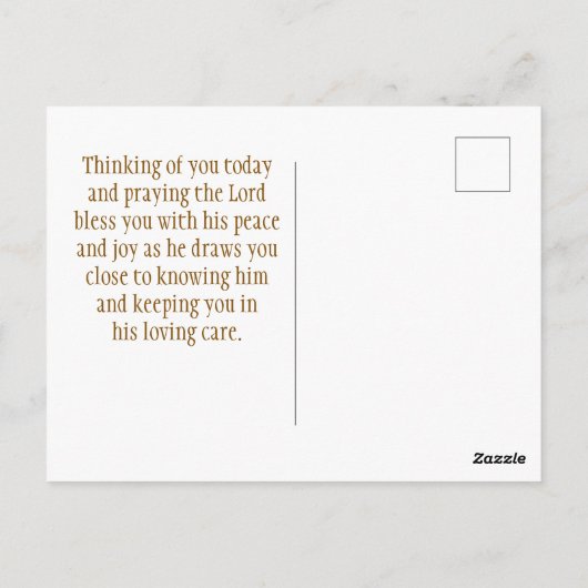 In het wachten werkt God Christelijk Quote Briefkaart (Achterkant)