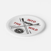 In het wild avontuur overleven wildernis papieren bordje (Gekanteld)