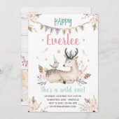 In het wild en één dier wordt de uitnodiging van d (Voorkant / Achterkant)