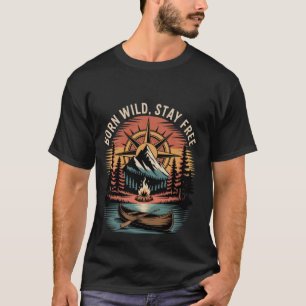 In het wild geboren, vrij blijven t-shirt