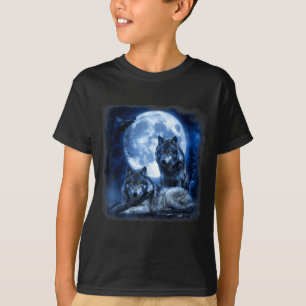 In het wild wolven huilen maan bos natuur wild t-shirt