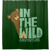 In het wilde avontuur Beer Douchegordijn (Voorkant)