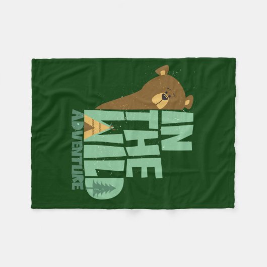 In het wilde avontuur Beer Fleece Deken (Voorkant (Horizontaal))