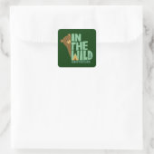 In het wilde avontuur Beer Vierkante Sticker (Tas)