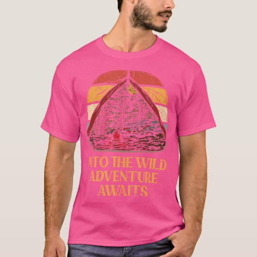 In het wilde avontuur wacht het Camping Outdoor Ca T-shirt (Voorkant)